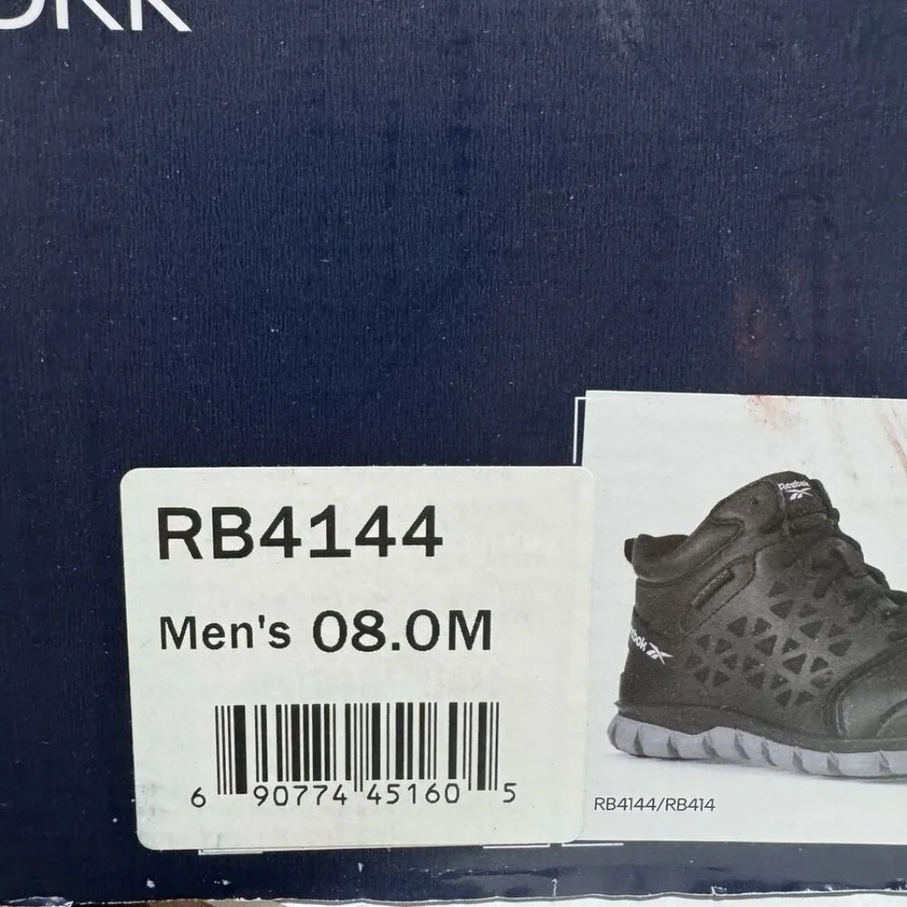 Reebok Mens Sublite Cushion Work Sneaker Black Size 8 M